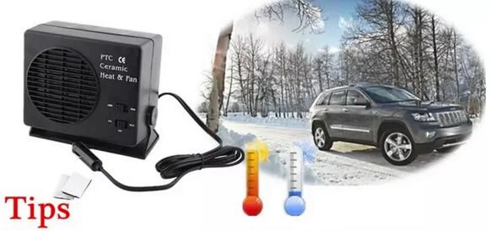 Автомобильный обогреватель вентилятор 2 в 1 12V 300 Вт сушилка антизапотеватель для
