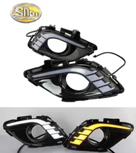 

Turning Signal & Dimming style relay 12V LED car DRL daytime running lights with fog lamp hole for Mazda 6 Atenza 2013 2014 2015