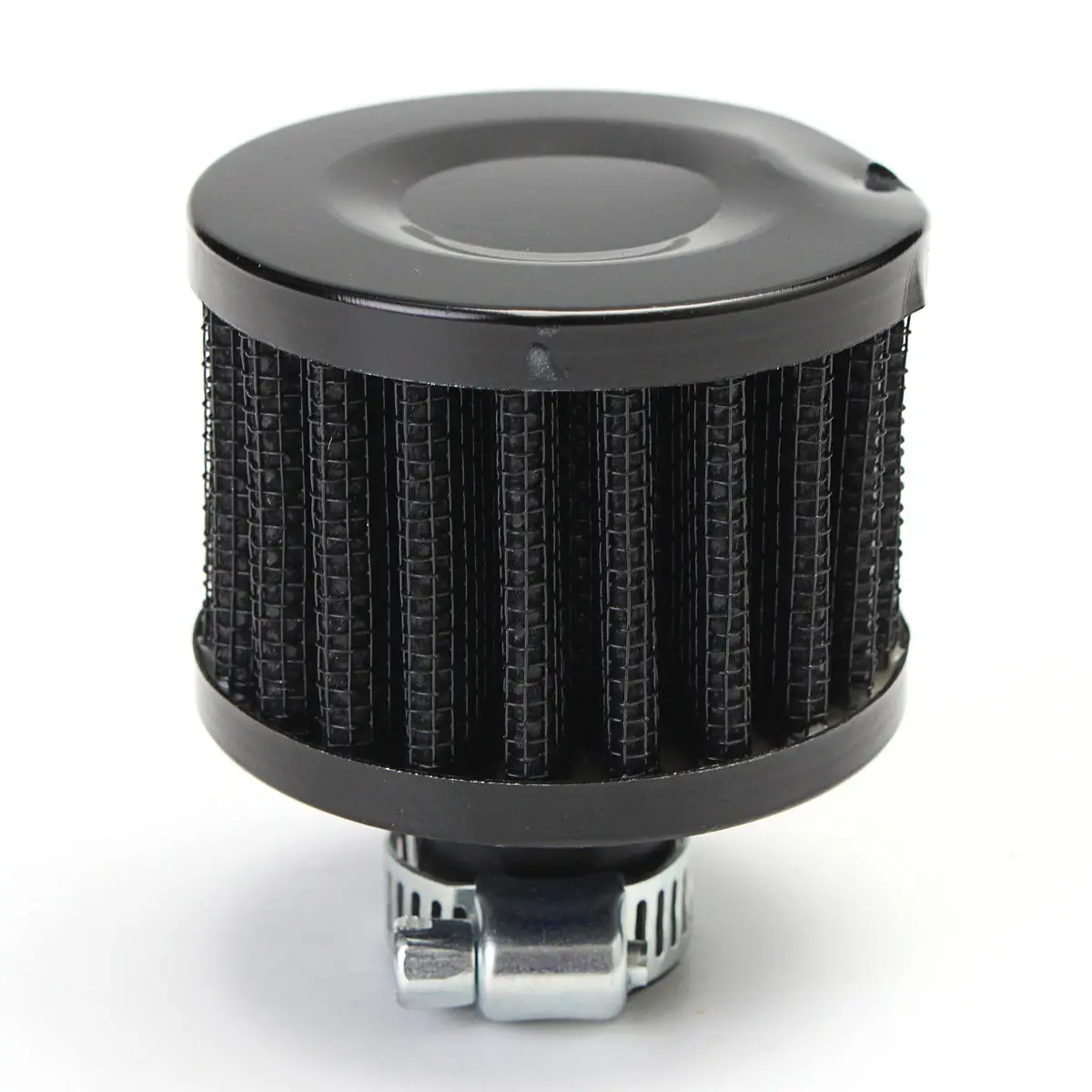 JX-LCLYL Aluminum Cylinder Engine Oil Catch Can Tank Reservoir Breather Filter Black