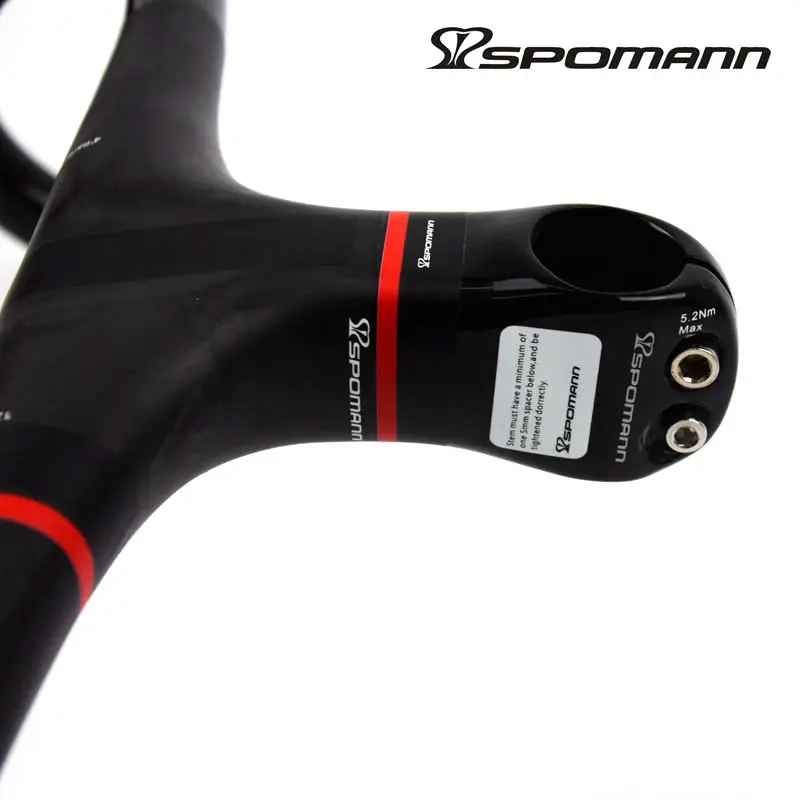 Spomann xxx велосипед Встроенный руль/стволовых супер легкий полный углерода дорожный Рули Велоспорт Запчасти Бент Бар H