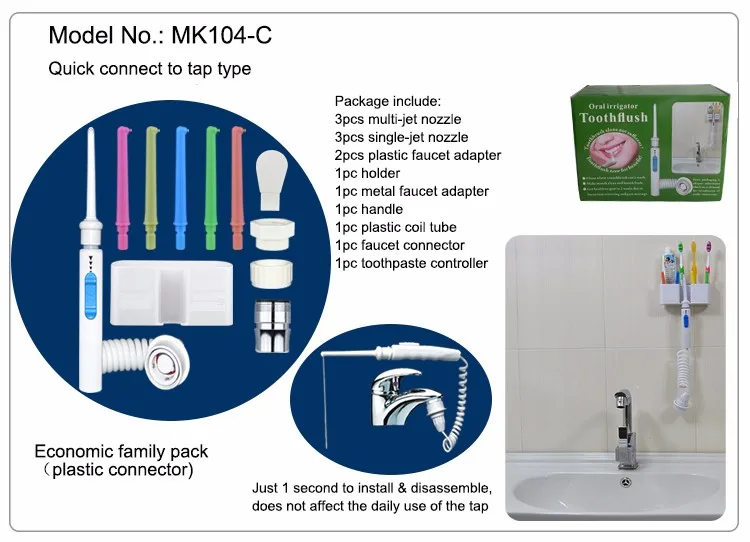 Ирригатор для полости рта, зубная нить, уход, установка для полива воды, струйный Стоматологический Ирригатор Flosser, очиститель зубов
