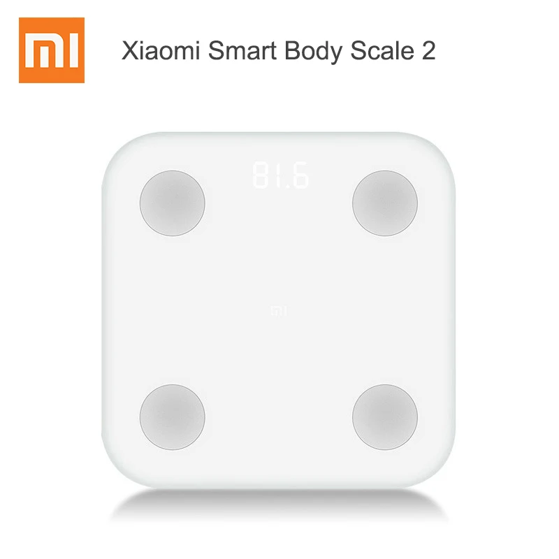 2017 Оригинал Сяо Mi Smart Для тела Весы 2 Ми Смарт скрытых светодиодные Fit приложение