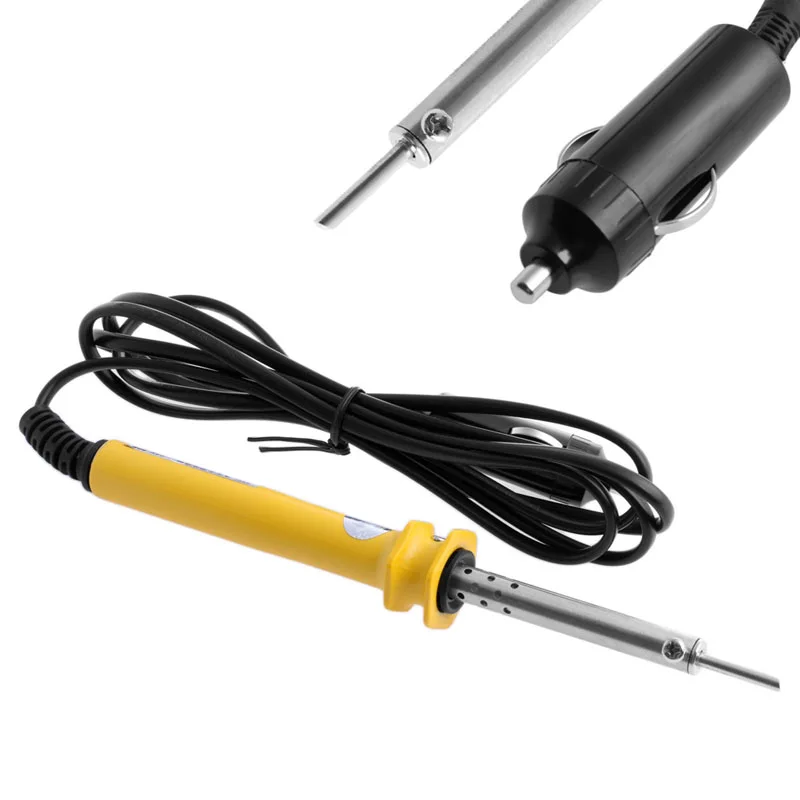 

DC 12V 30W Electric Soldering Iron + Lighter Socket Auto Car Solder Repair Tool