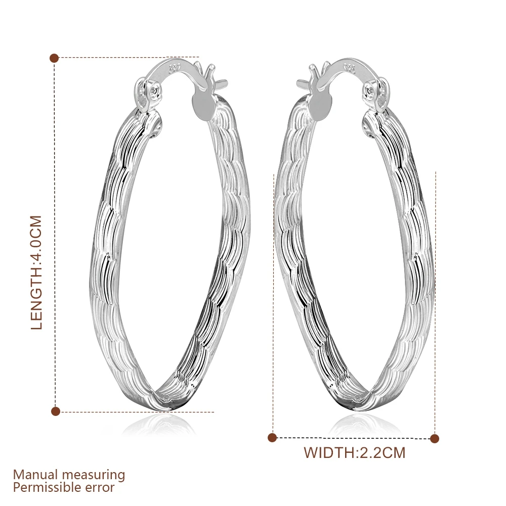 CHUKUI Silver Color Fish Pattern Big Hoop Earrings For Women Hoops Earings Boucles D Oreille Femme Bijoux (4)