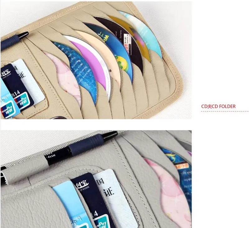 High-quality Car CD/DVD Bag Sun-Shading Board CD Clip for Lexus Nissan mazda byd SUZUKI Mitsubishi SsangYong accessories | Автомобили и