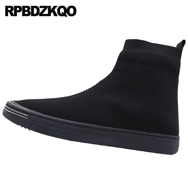 Bottes Sneakers Designer Formateur Glissent Confortable Chaussette Automne Courte High Hommes Casual Noir Chaussures 2018 Sur Top Cheville Piste 5jAq34RcLS