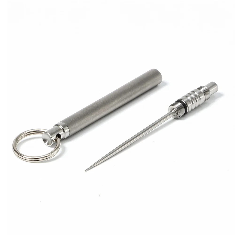 

Pure Titanium Safe Travel Kits +Holder Recyclable Multifunction Durable Toothpick Set Lightweight Reusable Fruit Pick Waterproof