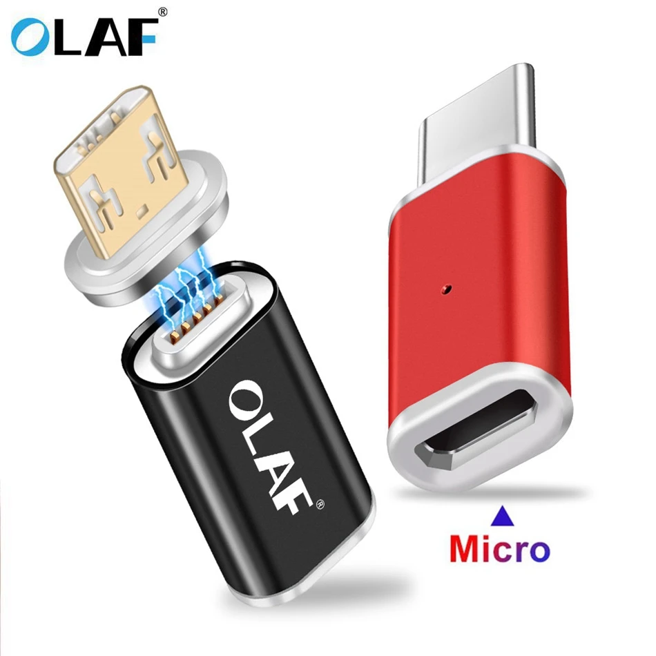 Олаф Магнитная Micro USB мобильного телефона адаптер для Android микроустройства
