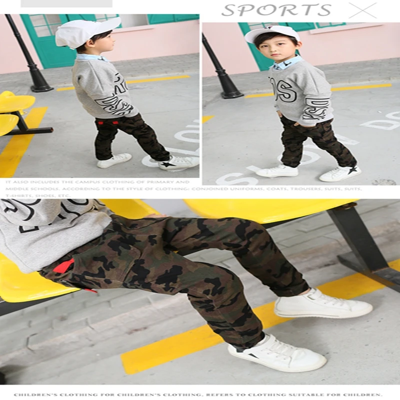 Baby Boys and childrens jeans Pants clothes In the winter Red camouflage Plus sweat pants kids jeans Clothing (9)