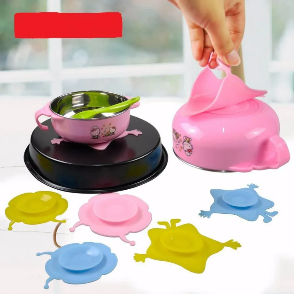 

Infant child tableware sucker paste baby bowl sucker bowl double suction cup magic silicone suction cup non-slip suction pad