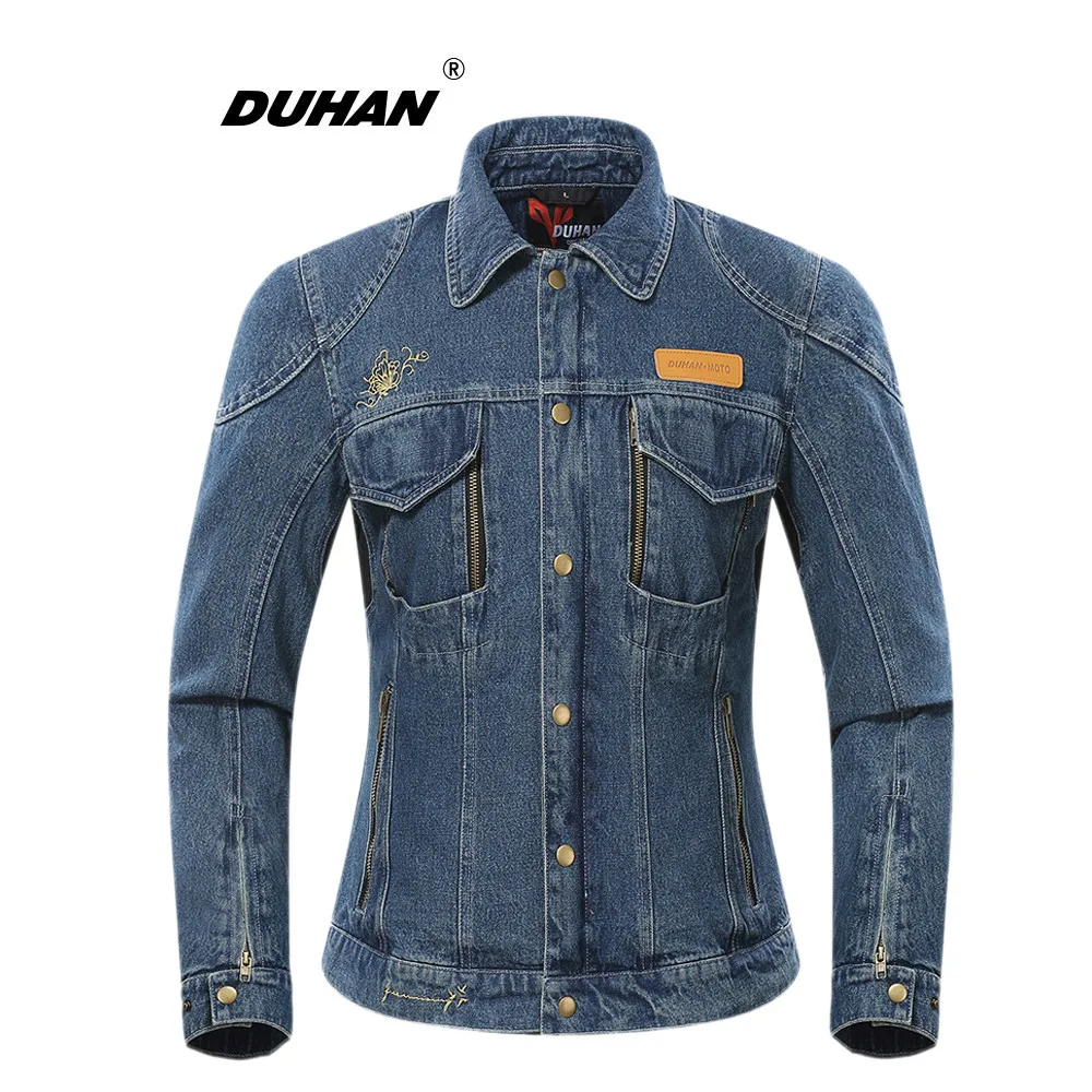 DUHAN Motorcycle Jeans Jacket Women 