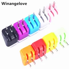 Winangelove двойной Цвет Mini USB штепсельной вилки США 1A универсальное настенное Зарядное устройство для Iphone 4 5 6 7 для Samsung Galaxy s3 S4 S6