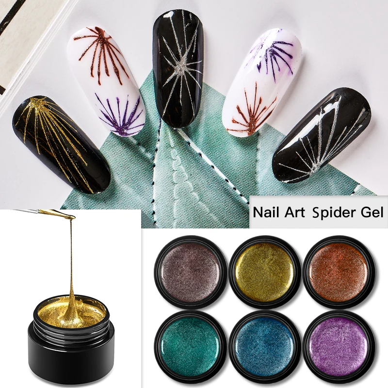 

T-TIAO CLUB Spider Gel Creative Wire Drawing Nail Gel Lacquer Point To Line Painting Gel Polish Pulling Silk Spider DIY Varnish