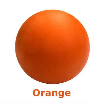 63 мм резиновый твердый массажный мяч для Лакросса для ног терапия спины триггер точка тела Йога Фитнес релиз усталость мышц - Цвет: Оранжевый