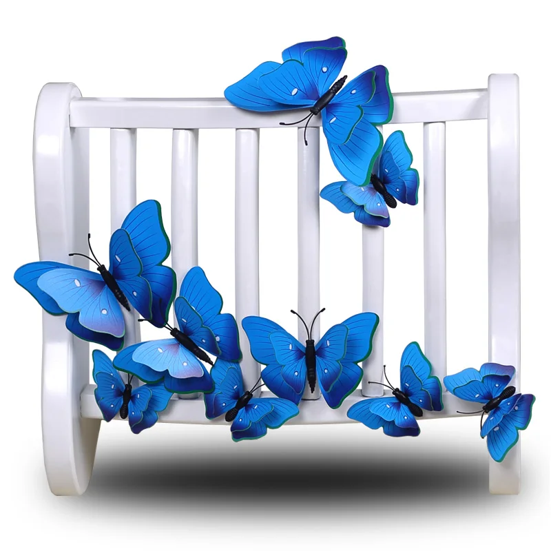 

of double butterfly stereo wall wallpaper the living room TV backdrop bedroom warm removable decorative stickers