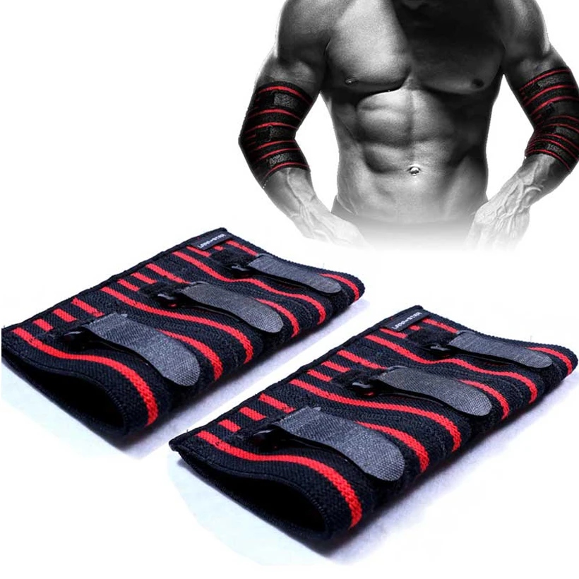 Beste Verstelbare Gewichtheffen Elleboog Ondersteuning Bandage Mouw Protector Compressie Brace Powerlifting Artritis Elleboog Pad 1 paar