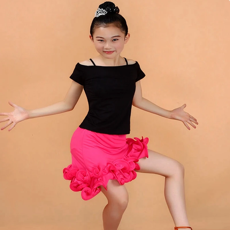 

2016 Special Children's Latin Dance Costumes Little Girls Latin Fringed Costumes Uniforms