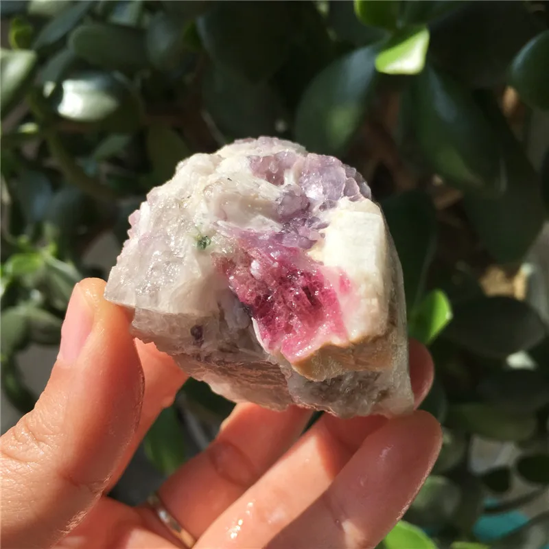 

New 159g rare gemstones natural colorful tourmaline&purple mica&crystal rough gemstone specimen reiki healing crystal meditation