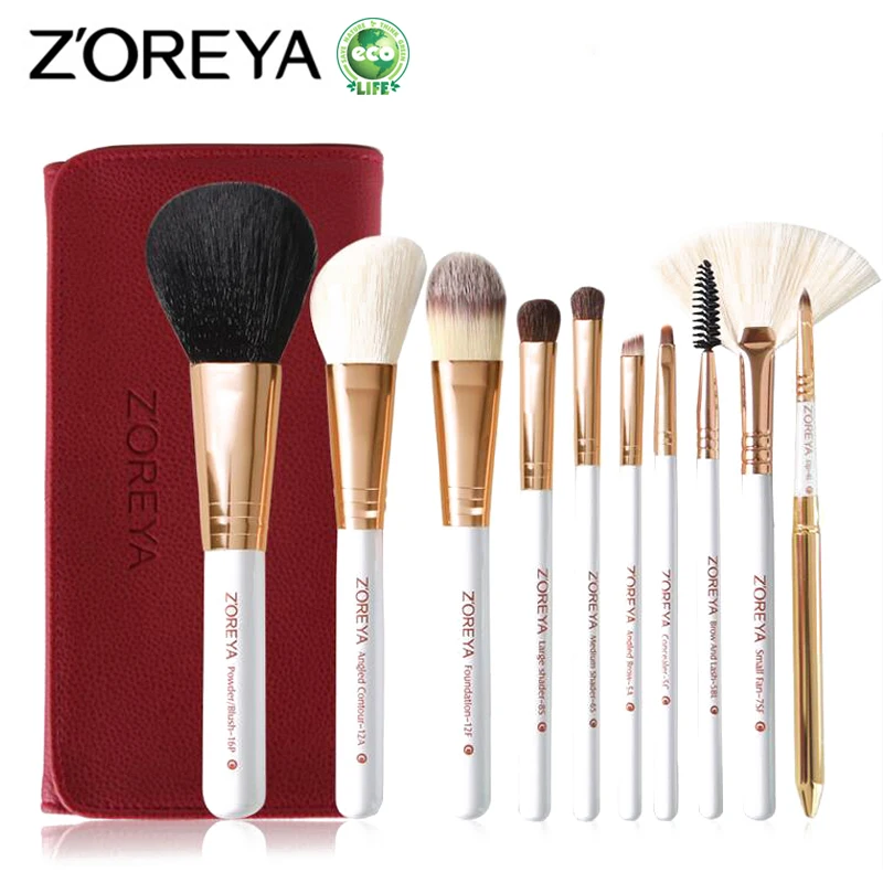 ZOREYA 10pcs Makeup Brushes Set Professional Make Up Brush Set Powder Eyeshadow Eyeliner Lip Cosmetic Tool Kits Pincel Maquiagem ZOREYA 10pcs Makeup Brushes Set Professional Make Up Brush Set Powder Eyeshadow Eyeliner Lip Cosmetic Tool Kits Pincel Maquiagem