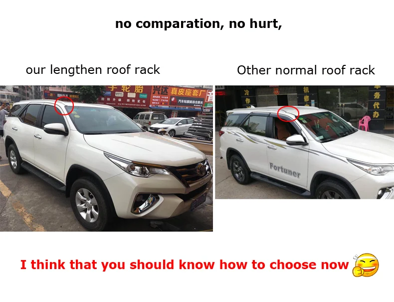 Удлиненная кровельная рейка на крышу для Toyota Fortuner 2016 2017 2018 2019 2020 может загружать