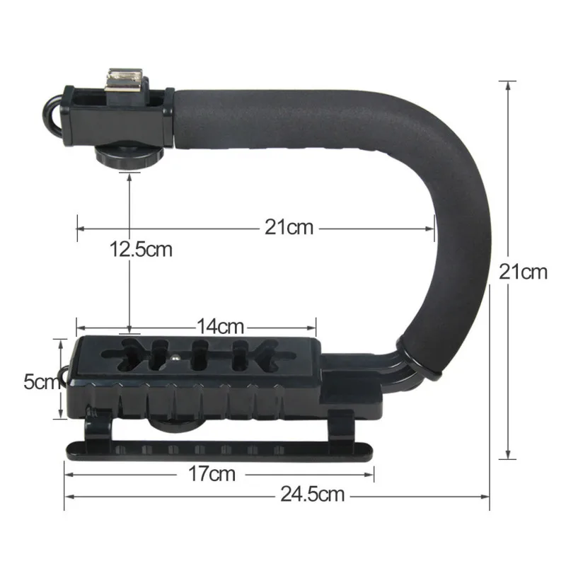 C образный держатель ручка Видео ручной Gimbal стабилизатор для DSLR Nikon Canon sony камера и светильник портативный Steadicam