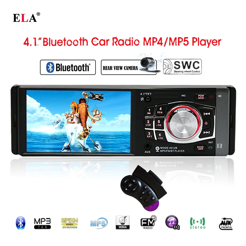 4 1 inch Car Radio Bluetooth Car MP5 Player TFT HD Screen USB SD Support Steering