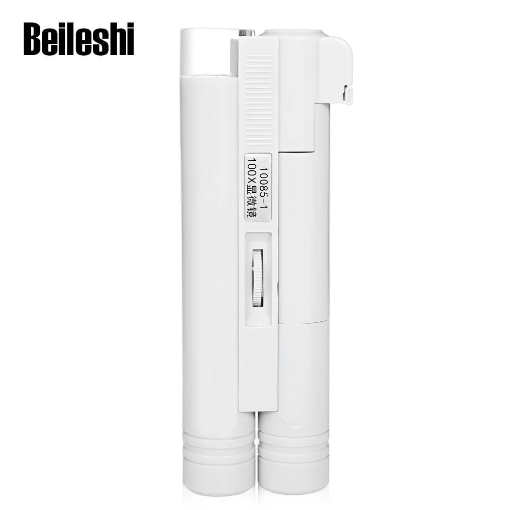 

Adjustable Handheld 100X Microscope Zoom LED Pocket with Bag Portable Magnifier Microscope Loupe For Jewelry Antique Gem Stamp