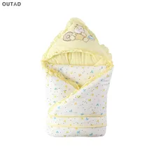 OUTAD, 90*90 см, детское Пеленальное Одеяло, детское одеяло для сна, зимний конверт, хлопок, для новорожденных, милая детская одежда