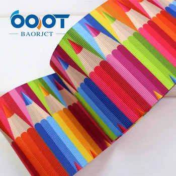 

171032 , 3'' 75MM Colour pencil Series Printed grosgrain ribbon, DIY handmade Hair accessories Material wedding gift wrap