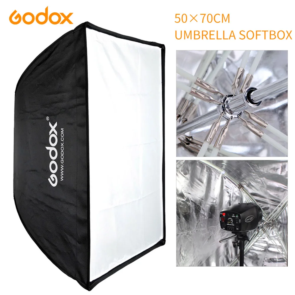 

Godox 50 * 70cm / 20" * 27.6" Portable Reflector Umbrella Studio Softbox for Speedlight Flash Light