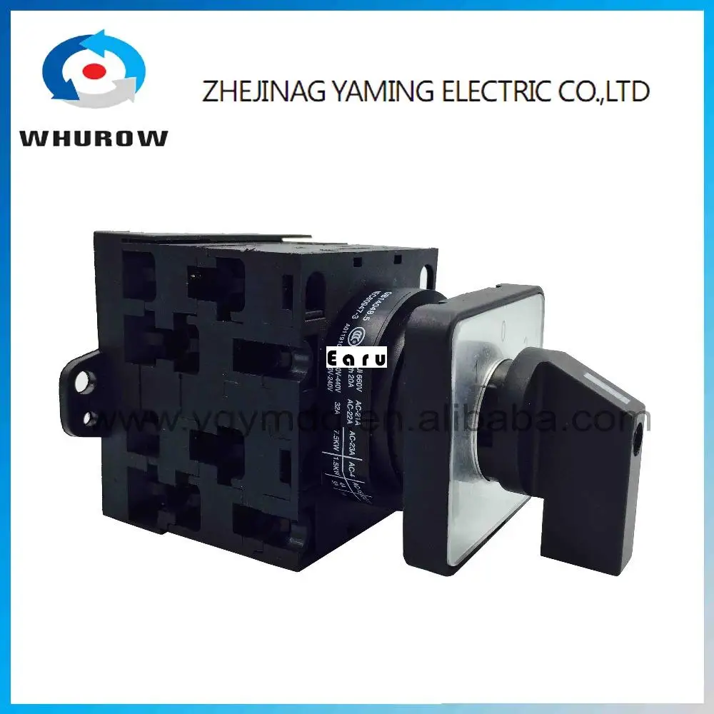 

Changeover rotary cam universal switch LW42 LW40 Series 32A 3 poles panel installation electrical high voltage control machine