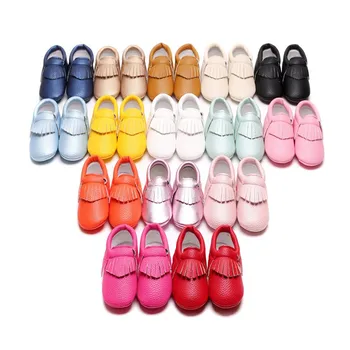 

New Baby Moccasins 30 Style 0-24 M boys girls Toddler Kids Fringe Tassel bow PU Leather Shoes Crib Shoes infant First Walkers
