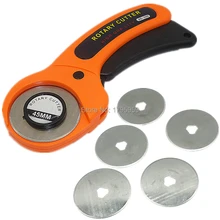 45 мм Вращающийся резак с 5 шт. сменными лезвиями для тканевой бумаги винил круговой отрезной диск Лоскутная Кожа ремесло швейный инструмент