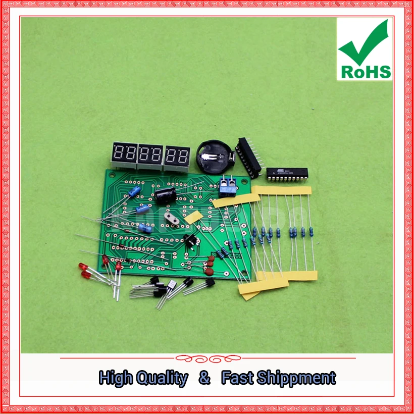 Комплект цифровых часов AT89C2051 шесть частей одночиповая плата модуля (C1A4)|clock