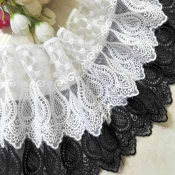 

Meter Water soluble lace trim fabric milk silk ribbon hollow lace for Sewing Bridal Wedding dress Crafts