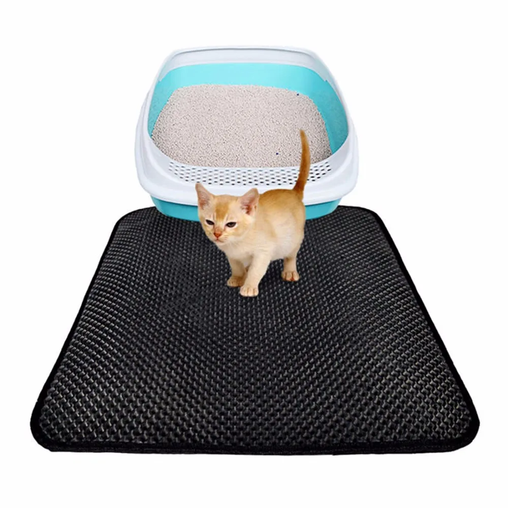 PipiFren Black Non slip EVA Cat Litter Mat Household Pet Litter Trapper