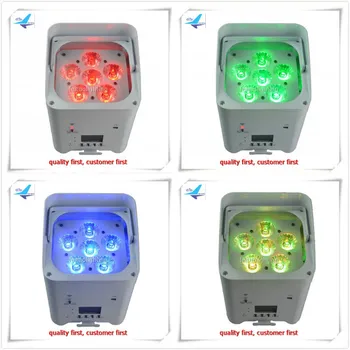 

10pcs wifi Par Light 6x12w RGBWA+UV 6in1 LED Battery Powered pan can light mini flat light Wireless iOS Android APP Remote