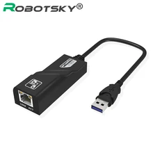 USB Ethernet адаптер USB 3.0 10/100/1000 Мбит/с Gigabit Ethernet RJ45 Внешний сетевой карты сетевой адаптер для pc Оконные рамы 7 8 XP MAC