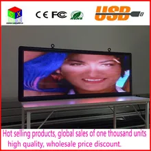 Открытый полноцветный P5 светодиодный дисплей Размер 15x40 дюймов рекламный видео экран/изображения знаки/доска объявлений