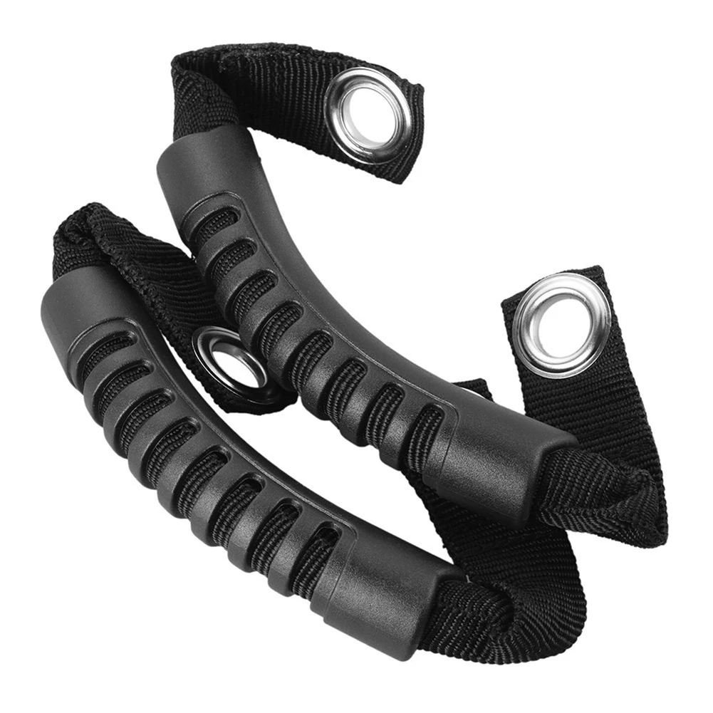 2pcs Handles Windshield Tube Rear Seat Grip Black Accessory for Jeep