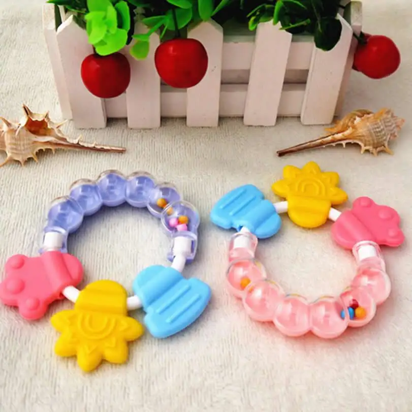 silicone baby teether supplier Dental teether sensory toys teething toys ring Toothbrush