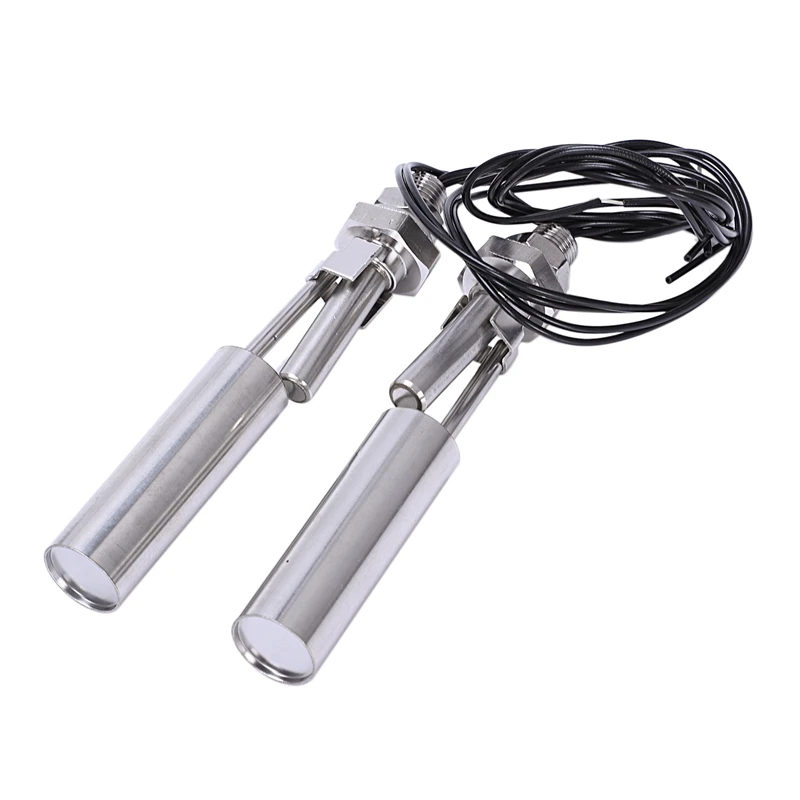 

2Pcs High Temperature Resistant Acid And Alkali Floating Ball Switch Stainless Steel Float Level Liquid Level Floating Sensor