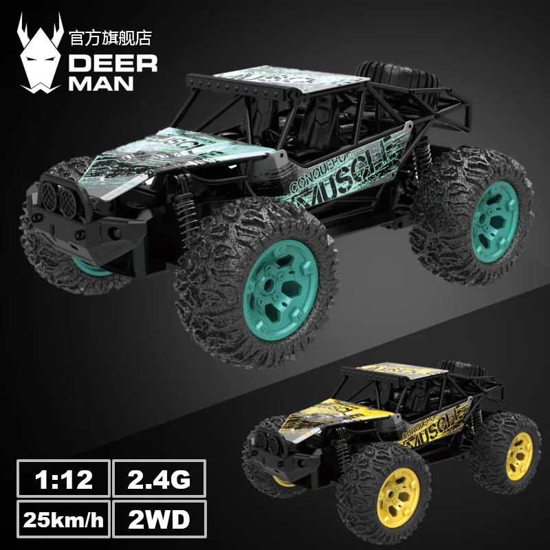 

New 1/12 RC Car Climbing Bigfoot Alloy Off-Road Remote Control Car 2.4G High Speed Climbing Drift Vehicle For Boys Kids Gift