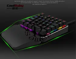 7 цветов светодиодный 35 ключи Подсветка одной рукой профессиональный игровой клавиатуры USB проводной anti-ореолы клавиатура для игры