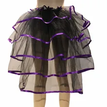 Черная многослойная Цветочная Кружевная и Тюлевая юбка-пачка Женская Нижняя юбка лолита Нижняя юбка мини-юбки Сексуальная клубная танцевальная одежда