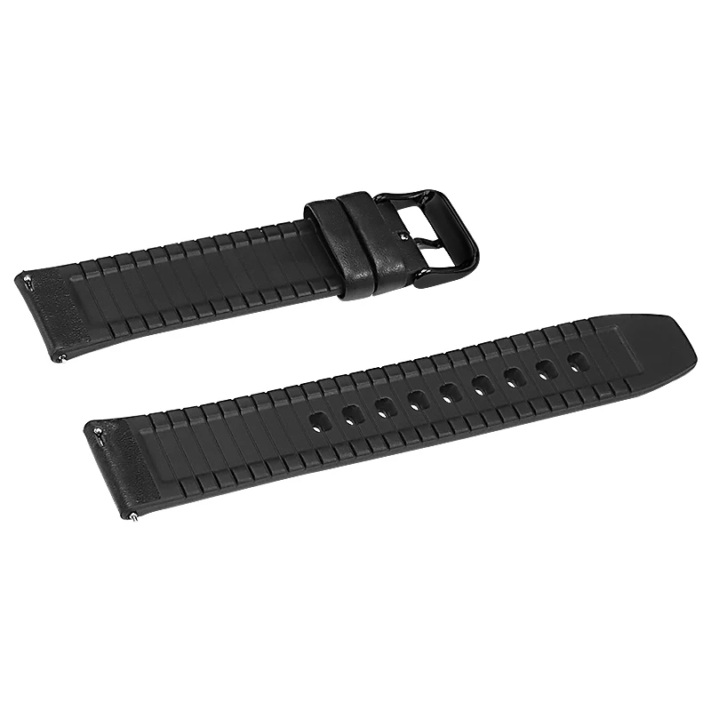 

20/22mm 2 in 1 leather/Silicone strap For Huawei watch GT/2/2 pro /Samsung gear S3 Business strap adjustment size Quick release