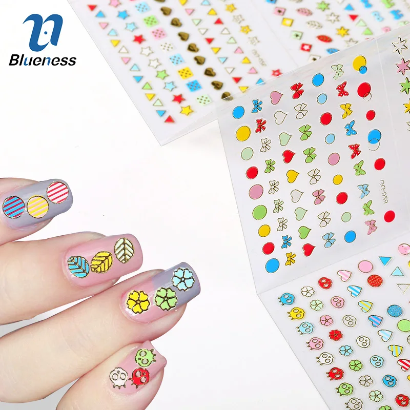 24Pcs/Lot Nails Water Stickers Different Pattern Colorful For Beauty