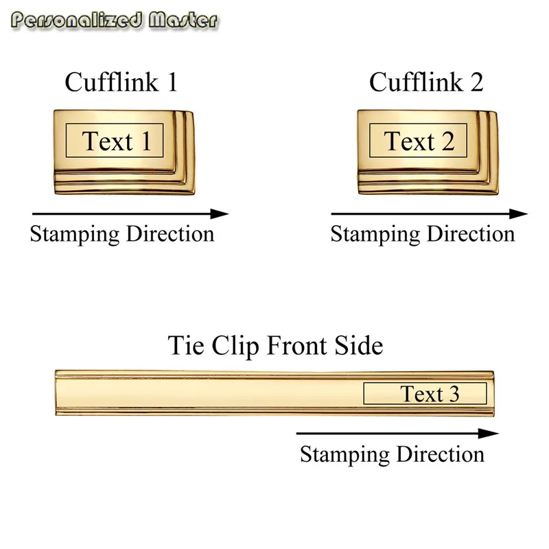 Skup Spersonalizowane mistrz darmowe grawerowanie ze stali nierdzewnej na zamówienie spinki do mankietów spinki do mankietów krawat klip Bar zestaw dla mężczyzn koszula biznes prezent ślubny 3 sztuk