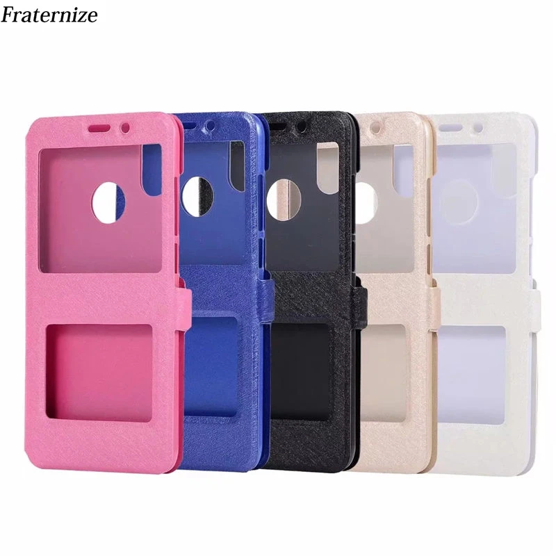 

For Xiaomi Mi 8 Lite Mi 9 Smart Window View Flip Cover Leather Case For Xiaomi Redmi Note 7 Note 6 Pro Phone Shell Capa Coque