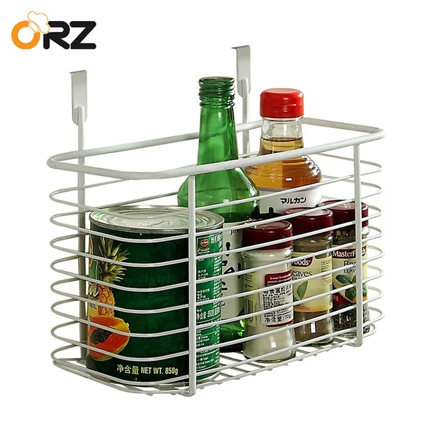 Best Quality ORZ Multifunctional Metal Storage Basket Kitchen Cabinet Drawer Organizer Door Hanger Storage Holder Shelf Kitchen Rack